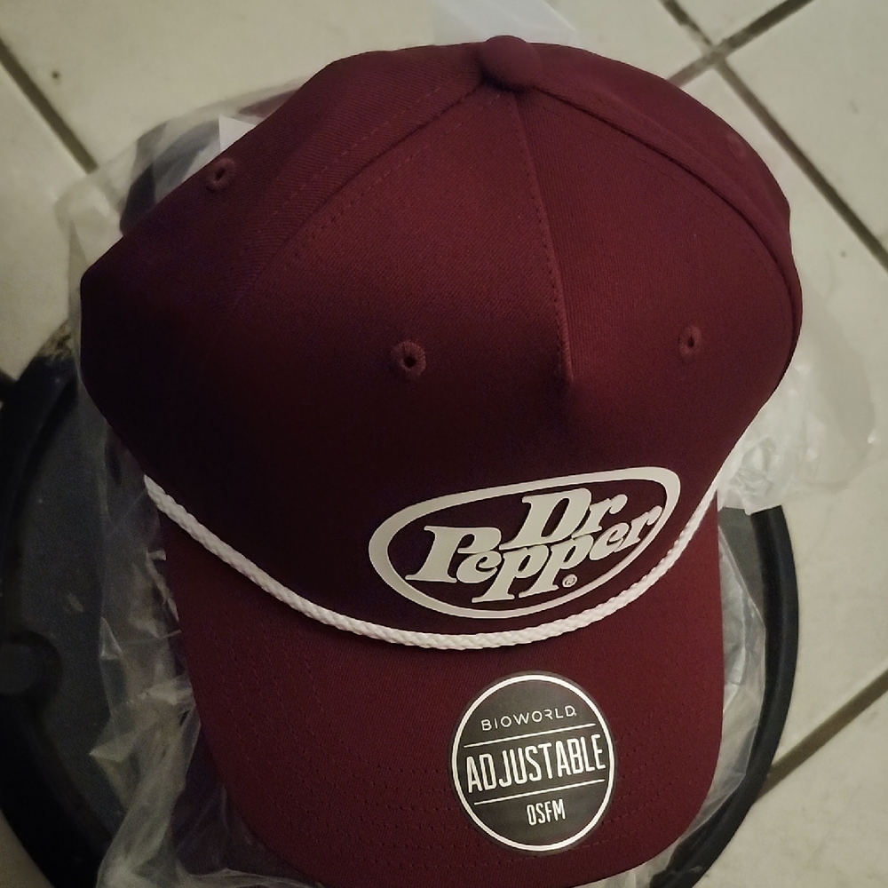 Dr Pepper Maroon Adjustable Cap